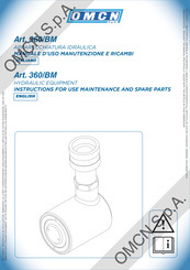 OMCN 360/BM Instructions For Use, Maintenance And Spare Parts