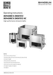 BANDELIN SONOREX DIGITEC-RC Operating Instructions Manual