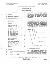 AT&T Bell System Dataspeed 5B Troubleshooting Manual