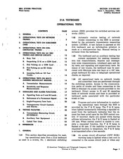 AT&T Bell System 21A Test Instructions