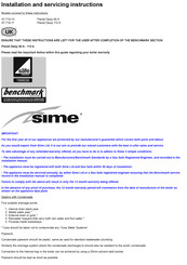 Benchmark 47-719-11 Design, Installation And Servicing Instructions