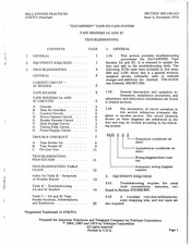 AT&T Bell System Dataspeed 5A Troubleshooting Manual