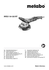 Metabo RFEV 19-125 RT Original Instructions Manual
