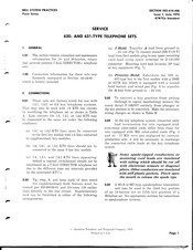 AT&T Bell System 631 Series Service Manual