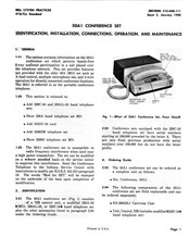 AT&T Bell System 50A1 Identification, Installation, Connections, Operation, And Maintenance