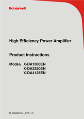 Honeywell X-DA2250EN Product Instructions