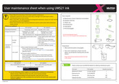 MUTOH XPJ-1641SR-P Maintenance Sheet