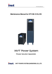 INVT HT1106-10 XL Maintenance Manual