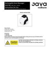 Java wellness M857 Instructions For Use Manual