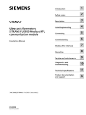 Siemens SITRANS FUE950 Installation Manual