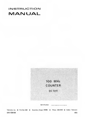Tektronix DC 501 Instruction Manual