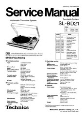 Technics SL-BD21 Service Manual