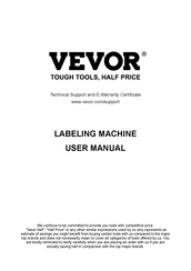 VEVOR MT-50Alu-V2 User Manual