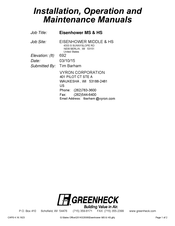 Greenheck GM Series Installation, Operation And Maintenance Instructions