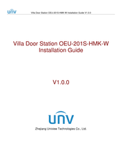 UNV Villa OEU-201S-HMK-W Installation Manual