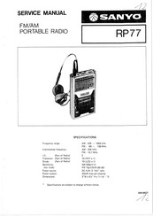 Sanyo RP77 Service Manual