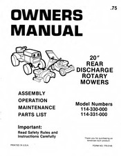 MTD 331 Owner's Manual