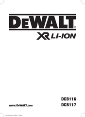 DeWalt XR Li-ION DCB117 Original Instructions Manual