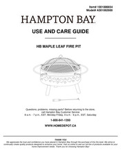 HAMPTON BAY A301062600 Use And Care Manual