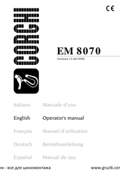 Corghi EM 8070 Operator's Manual