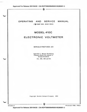 HP 410C Operating And Service Manual