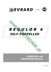 Hardi EVRARD REGULOR 4 Operating And Maintenance Manual