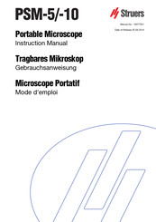 Struers PSM-10 Instruction Manual