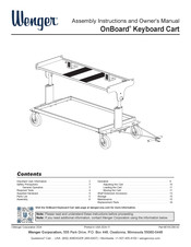 Wenger OnBoard Keyboard Cart Assembly Instructions And Owner's Manual