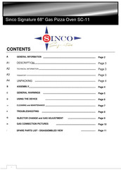 SINCO Signature SC-11 Operating And Maintenance Instructions Manual