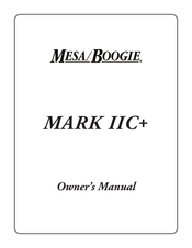 Mesa/Boogie MARK IIC+ Owner's Manual