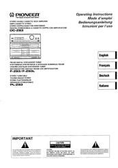 Pioneer F-Z93 Operating Instructions Manual