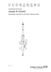 Endress+Hauser Cleanfit W CPA450 Operating Instructions Manual