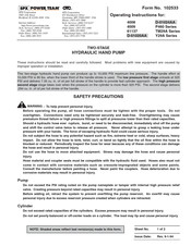 Spx Power Team P460 Series Operating Instructions