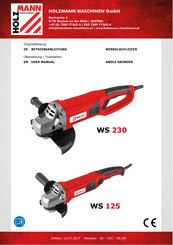 HOLZMANN MASCHINEN WS 125 User Manual