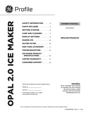 GE Profile OPAL 2.0 XPIO43SCSS Owner's Manual