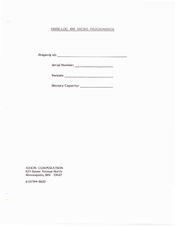 Arion OMNI-LOC 848 Manual