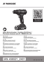 Parkside 456521 2401 Original Instructions Manual