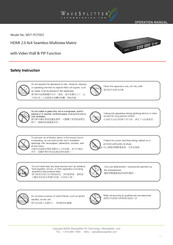 WaveSplitter WST-POT003 Operation Manual