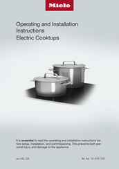 Miele KM 6050 Operating And Installation Instructions