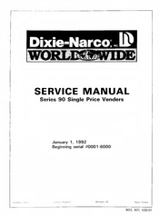 Dixie Narco DNCB 368 Service Manual
