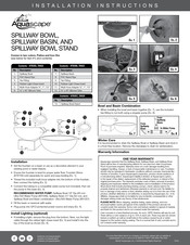AquaScape Spillway Bowl Stand Installation Instructions