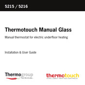 Thermogroup Thermotouch Manual Glass 5215 Installation & User Manual