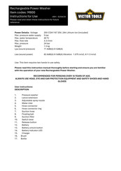 Victor Tools M800 Instructions For Use Manual