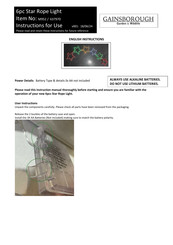 Gainsborough M952 Instructions For Use Manual
