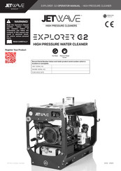 Jetwave EXPLORER G2 280-15 Operator's Manual