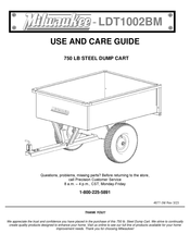 Milwaukee LDT1002BM Use And Care Manual