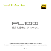 SMSL PL100 User Manual