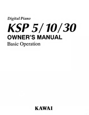 Kawai KSP 10 Owner's Manual