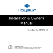 Frigicoll Kaysun KCT-04.2 SR Installation & Owner's Manual