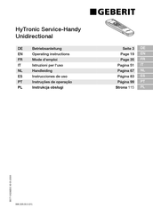 Geberit HyTronic Service-Handy Unidirectional Operating Instructions Manual